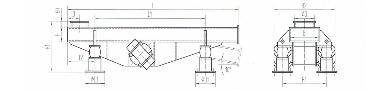 SZC振動(dòng)輸送機(jī)安裝簡(jiǎn)圖-河南振江機(jī)械