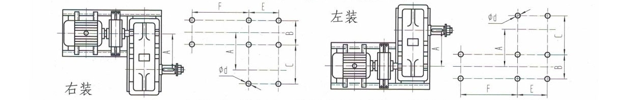 常用YZQ型驅(qū)動(dòng)裝置外形圖-河南振江機(jī)械